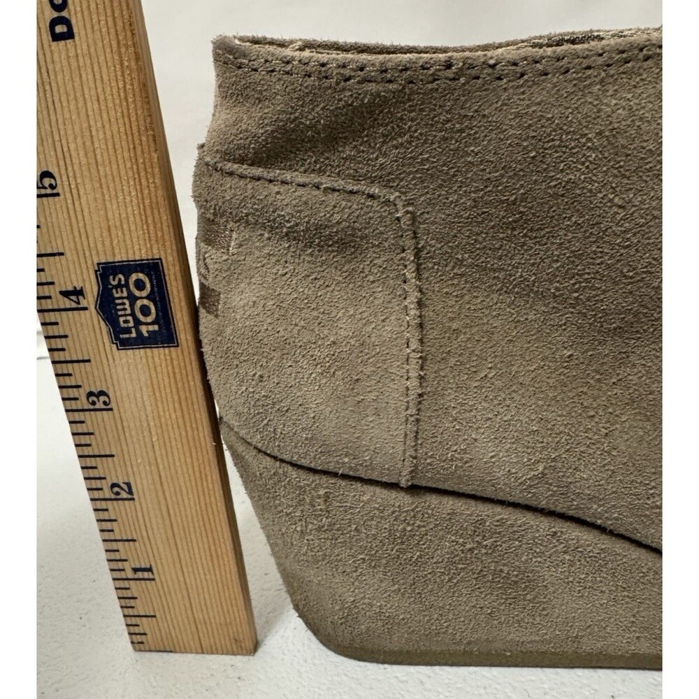 TOMS Women’s Suede Wedge Ankle Booties Taupe Size 9 M - Picture 12 of 12
